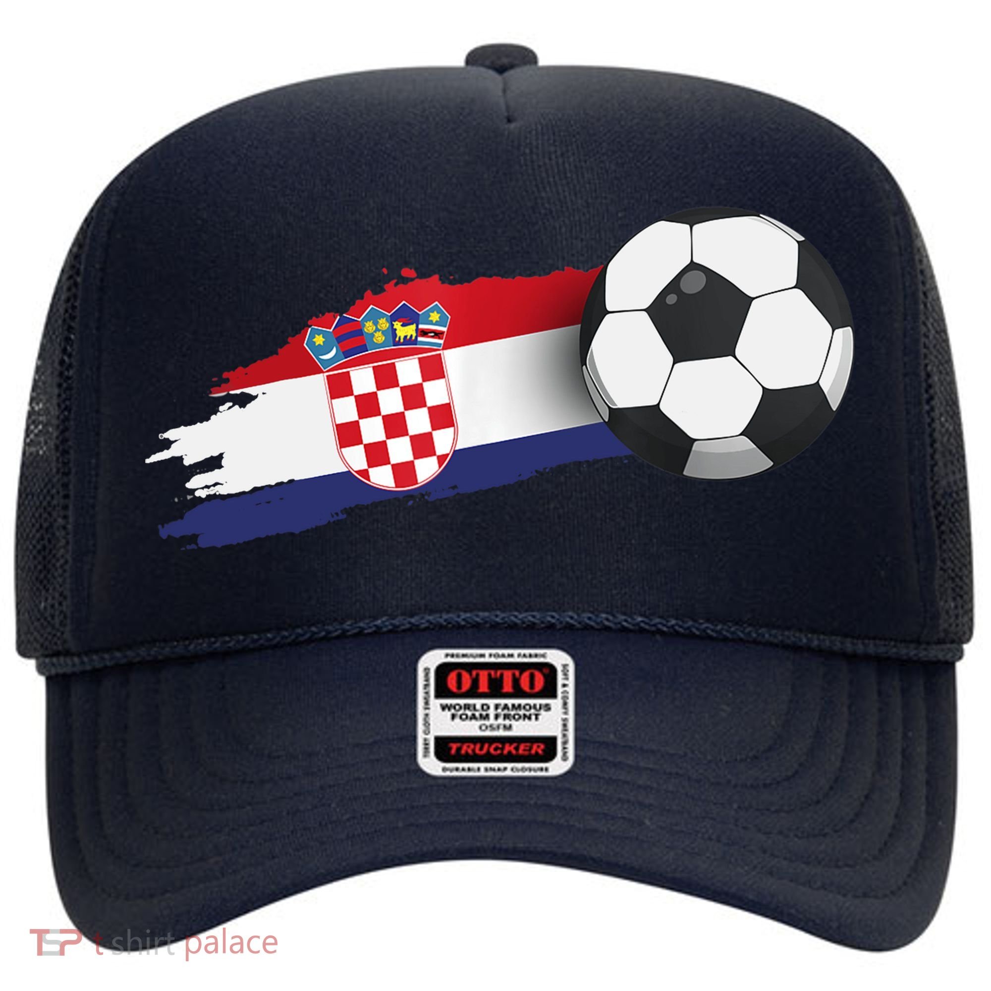 Croatia Soccer Ball Hat