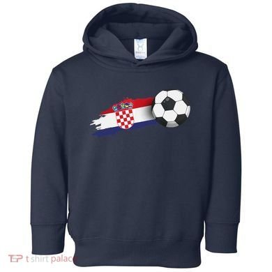 Croatia Soccer Ball Toddler Hoodie