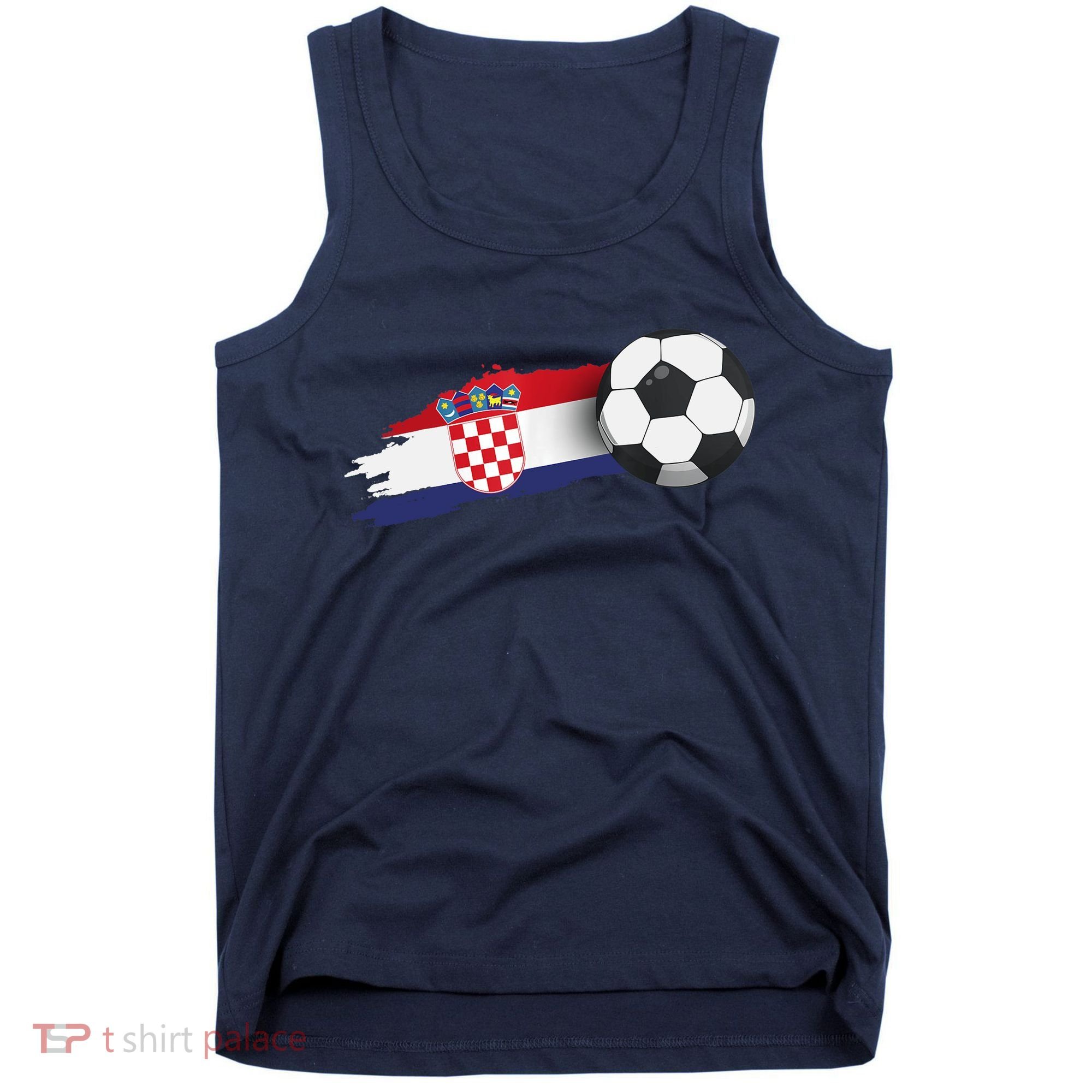 Croatia Soccer Ball Tank Top
