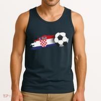 Croatia Soccer Ball Tank Top thumb 3