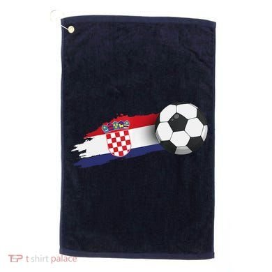 Croatia Soccer Ball Golf Towel