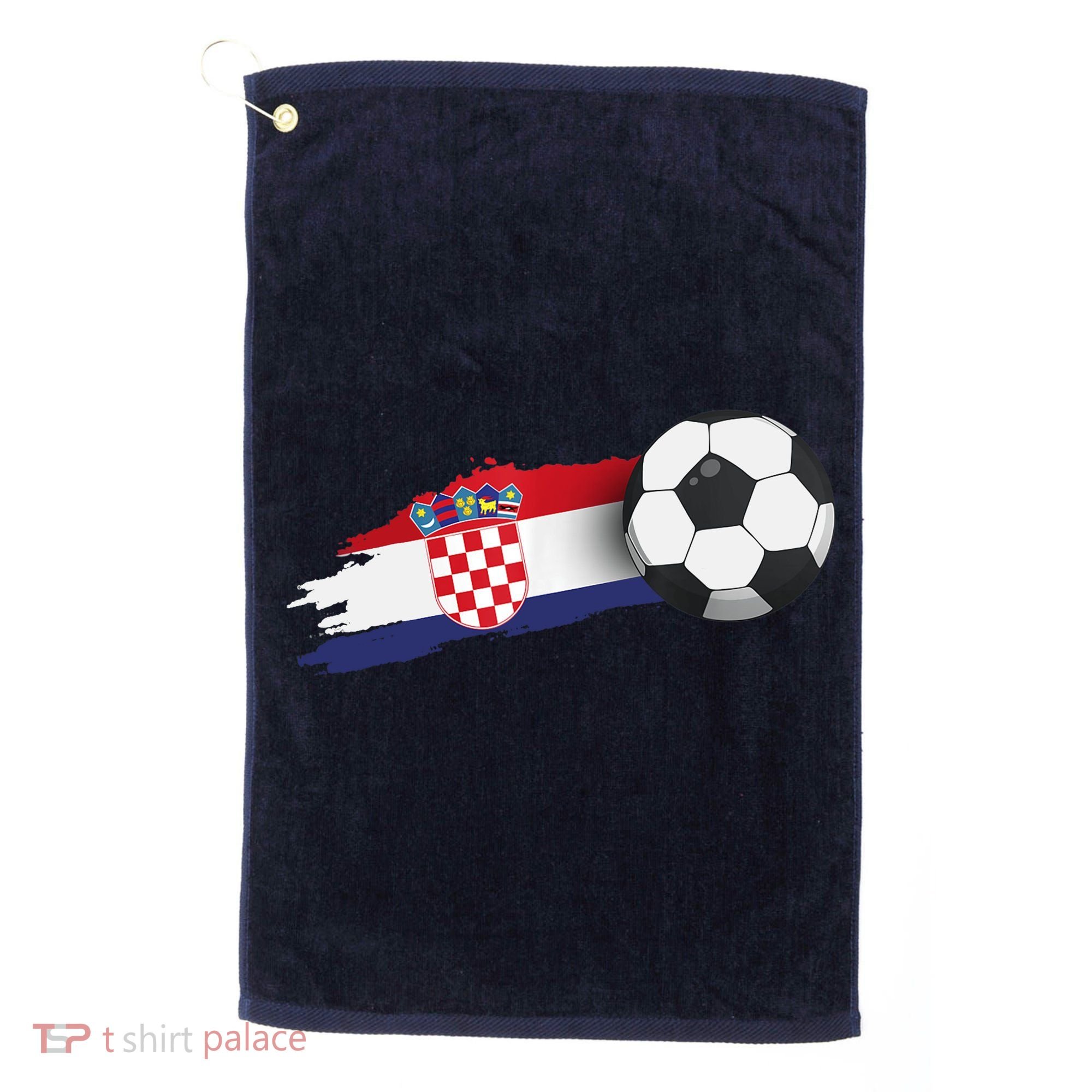Croatia Soccer Ball Golf Towel