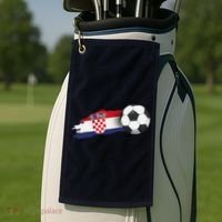 Croatia Soccer Ball Golf Towel thumb 2