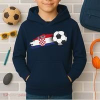 Croatia Soccer Ball Kids Hoodie thumb 2