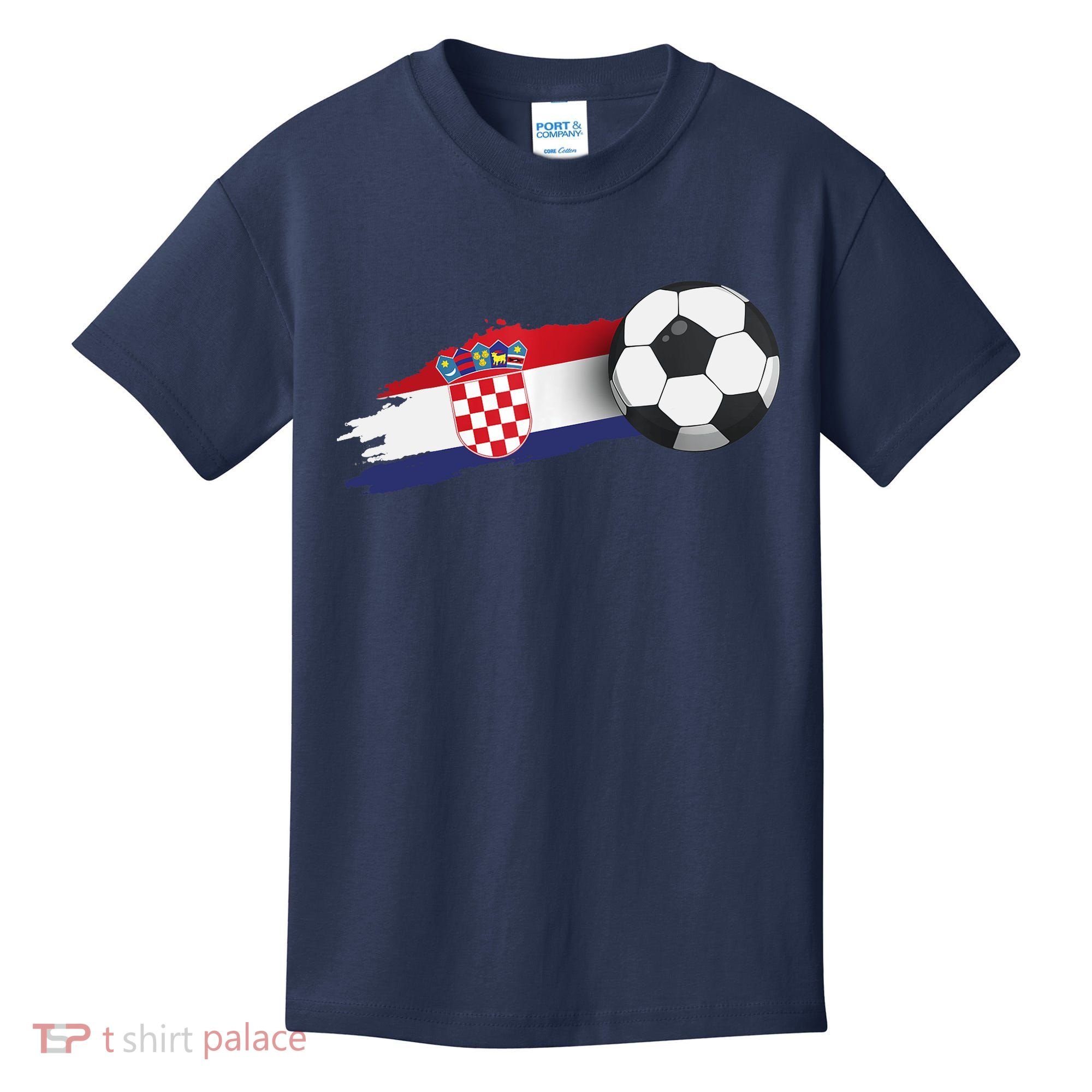 Croatia Soccer Ball Kids T-Shirt
