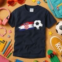Croatia Soccer Ball Kids T-Shirt thumb 3