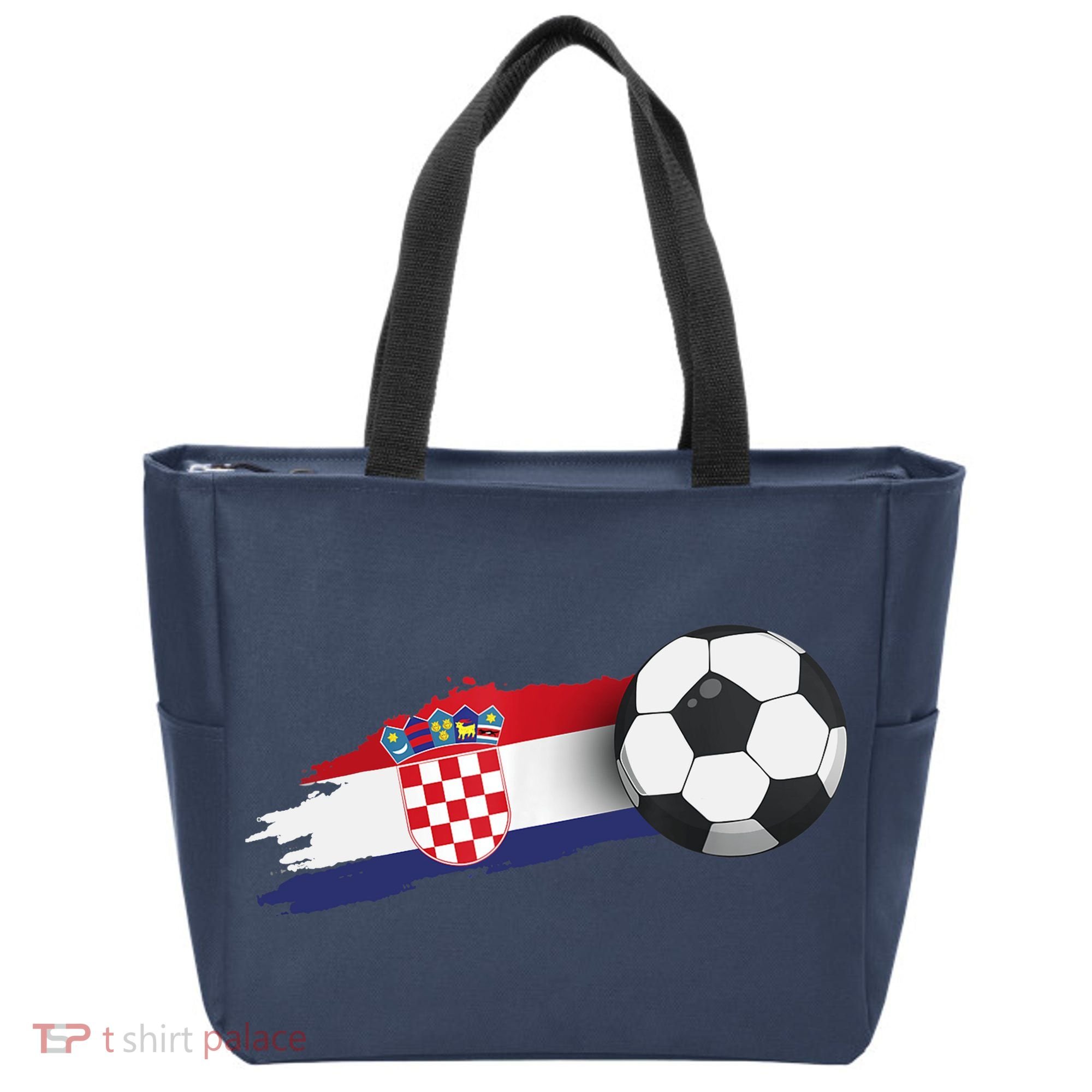 Croatia Soccer Ball Tote Bag