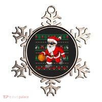 Christmas Santa Basketball Funny Sport Lover Ugly Xmas Ornament thumb 0