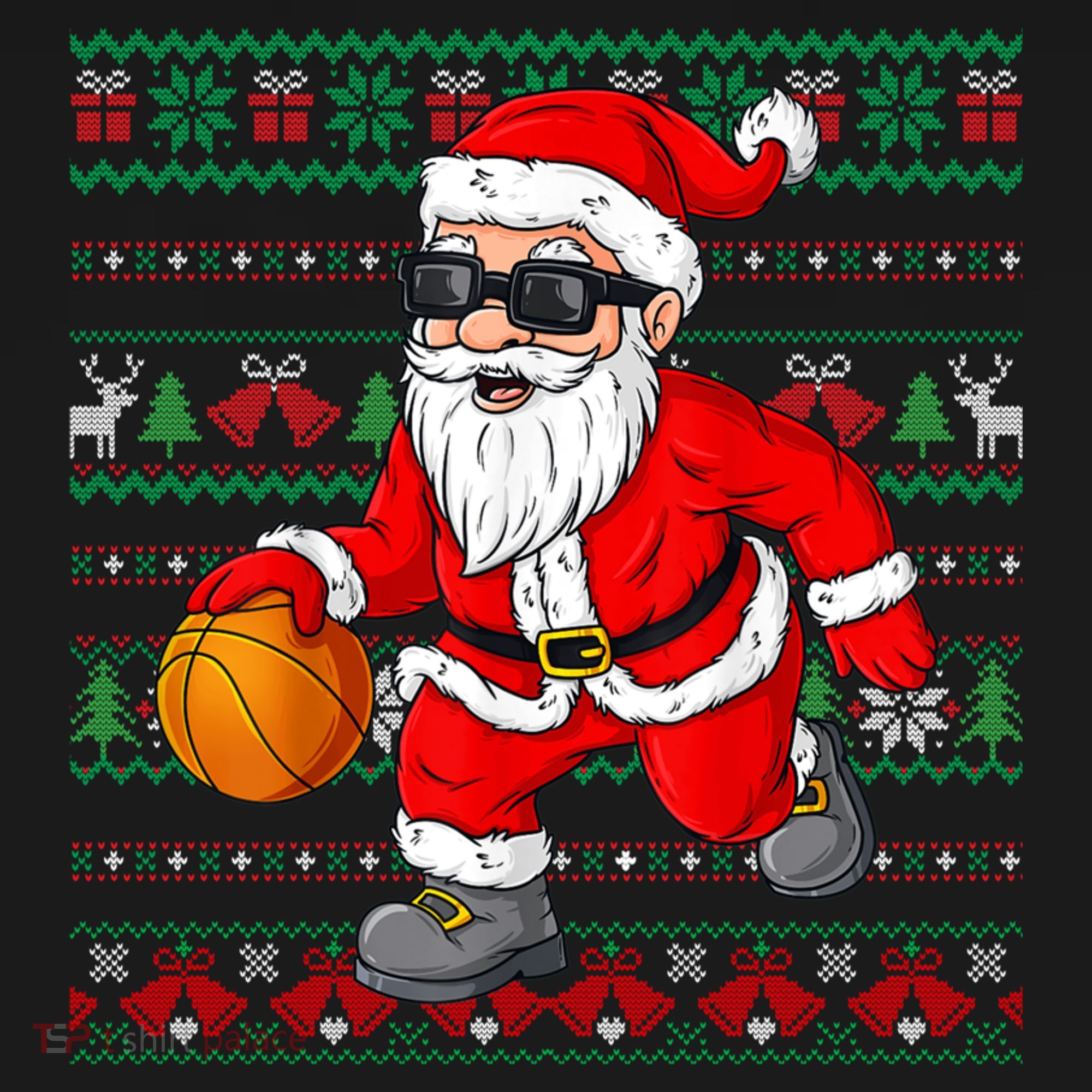 Christmas Santa Basketball Funny Sport Lover Ugly Xmas Ornament