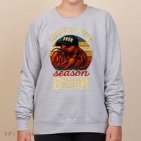 Crawfish Season Bruh Crawfish Seafood Festival Retro Sunset  Women's Sweatshirt thumb 0