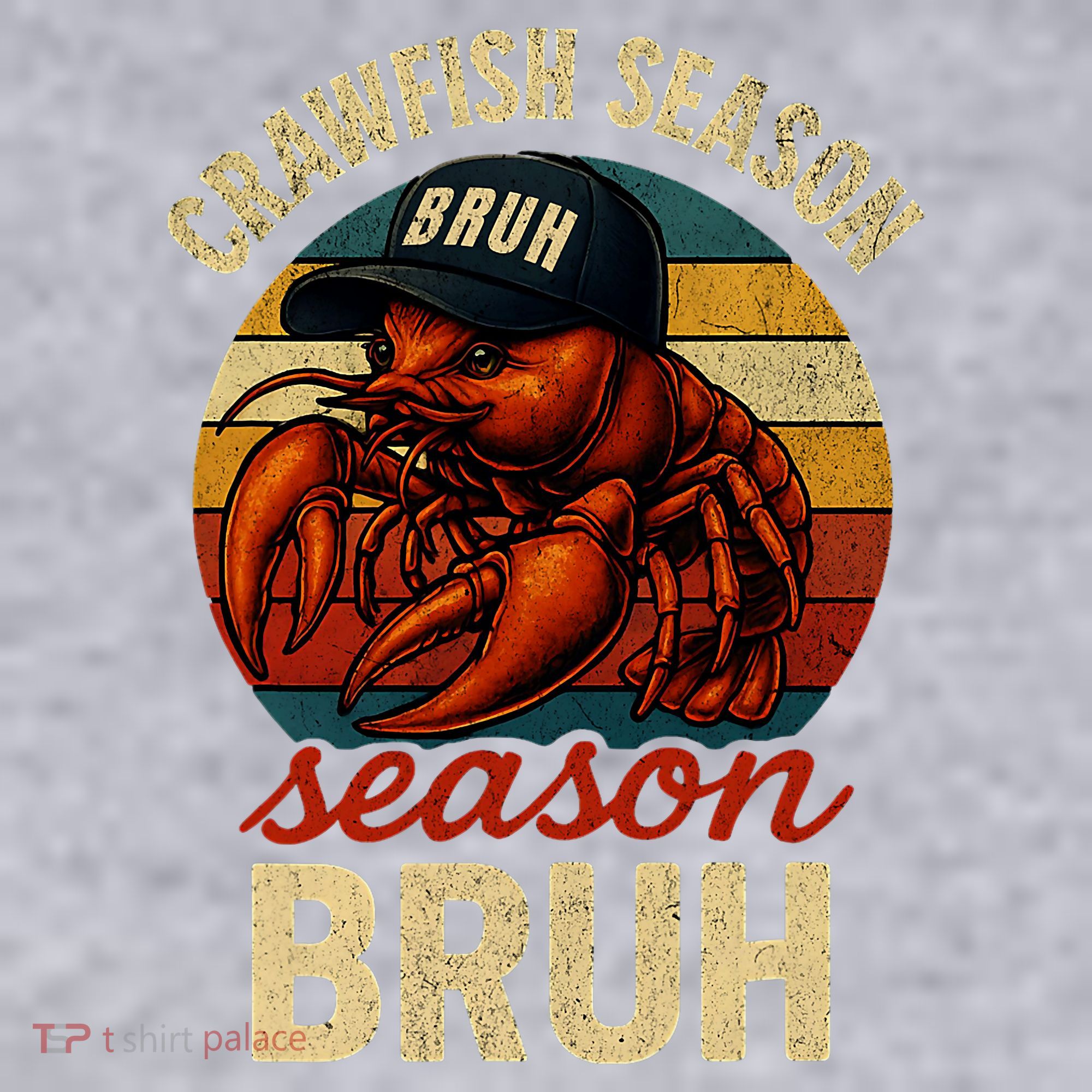 Crawfish Season Bruh Crawfish Seafood Festival Retro Sunset  Women's Sweatshirt