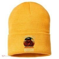 Crawfish Season Bruh Crawfish Seafood Festival Retro Sunset  Sustainable Knit Beanie thumb 0