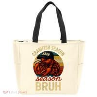 Crawfish Season Bruh Crawfish Seafood Festival Retro Sunset  Tote Bag thumb 0
