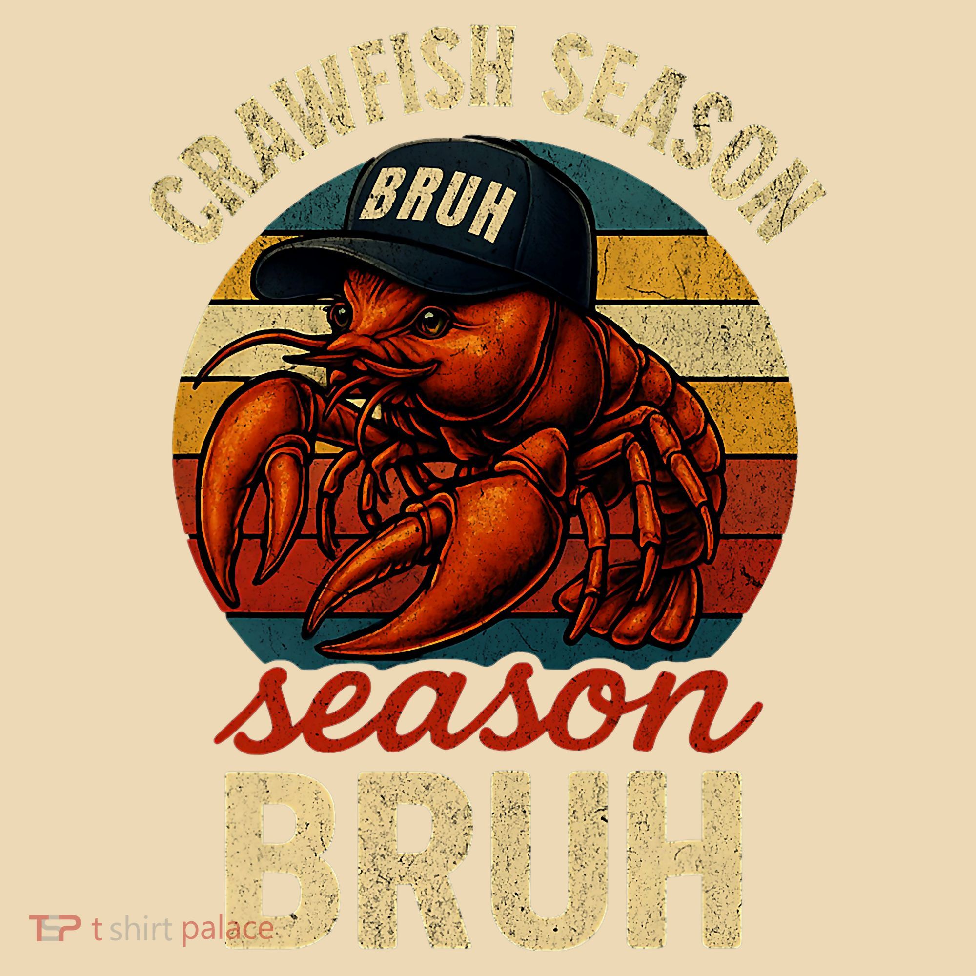 Crawfish Season Bruh Crawfish Seafood Festival Retro Sunset  Tote Bag