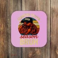 Crawfish Season Bruh Crawfish Seafood Festival Retro Sunset  Coaster thumb 0