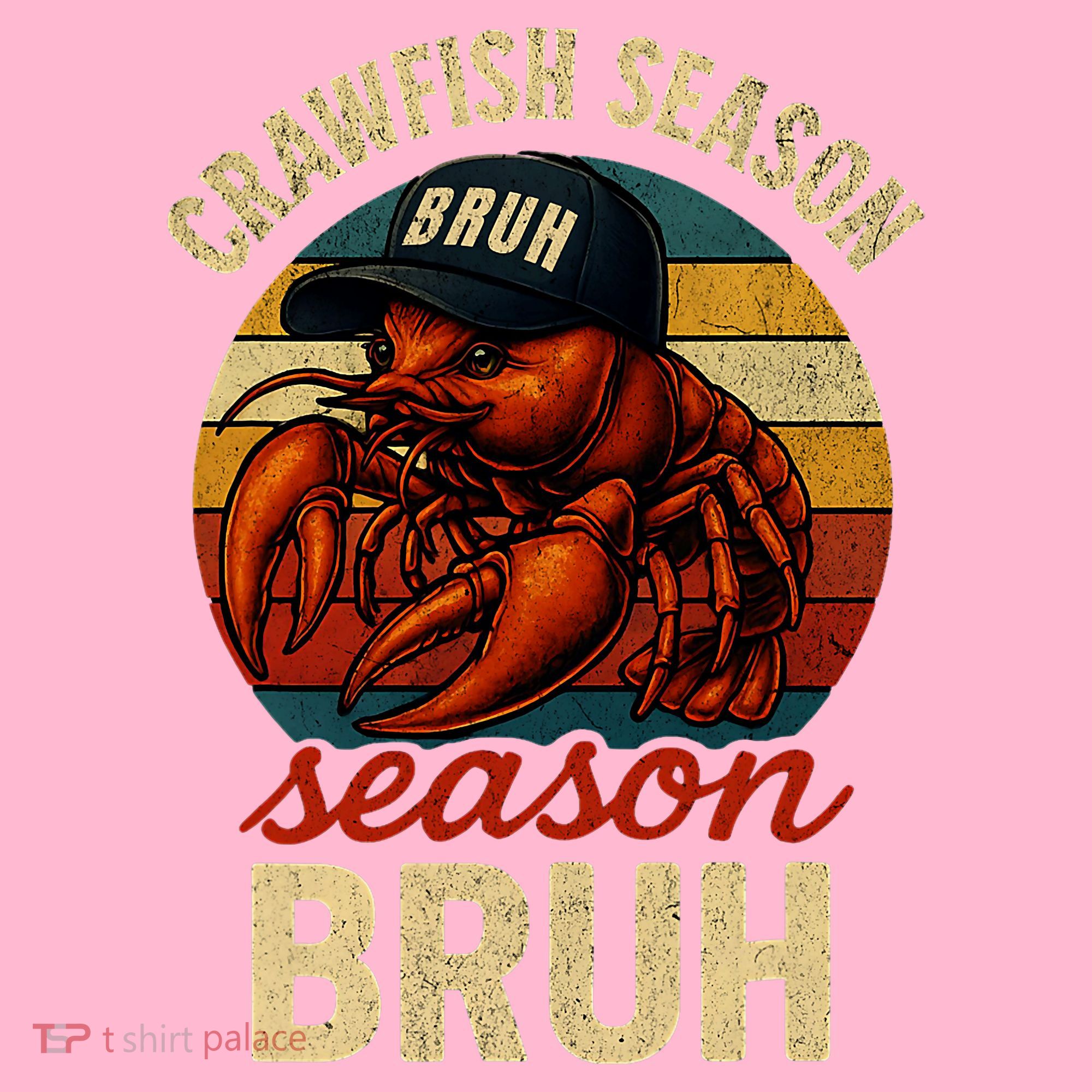 Crawfish Season Bruh Crawfish Seafood Festival Retro Sunset  Coaster