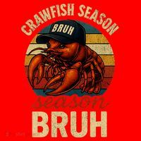 Crawfish Season Bruh Crawfish Seafood Festival Retro Sunset  Santa Hat thumb 1