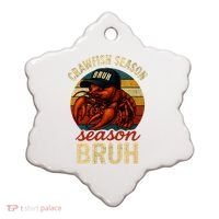 Crawfish Season Bruh Crawfish Seafood Festival Retro Sunset  Ceramic Ornament thumb 0