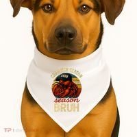 Crawfish Season Bruh Crawfish Seafood Festival Retro Sunset  USA-Made Doggie Bandana thumb 1