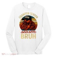 Crawfish Season Bruh Crawfish Seafood Festival Retro Sunset  Long Sleeve Shirt thumb 0