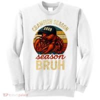Crawfish Season Bruh Crawfish Seafood Festival Retro Sunset  Sweatshirt thumb 0