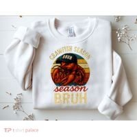 Crawfish Season Bruh Crawfish Seafood Festival Retro Sunset  Sweatshirt thumb 2