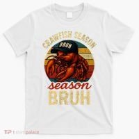 Crawfish Season Bruh Crawfish Seafood Festival Retro Sunset  T-Shirt thumb 0