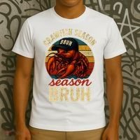 Crawfish Season Bruh Crawfish Seafood Festival Retro Sunset  T-Shirt thumb 3
