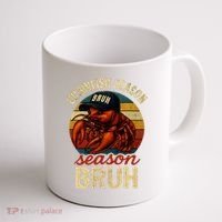 Crawfish Season Bruh Crawfish Seafood Festival Retro Sunset  Coffee Mug thumb 1