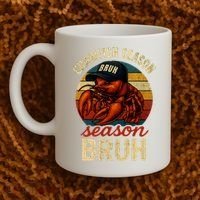 Crawfish Season Bruh Crawfish Seafood Festival Retro Sunset  Coffee Mug thumb 2