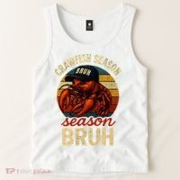 Crawfish Season Bruh Crawfish Seafood Festival Retro Sunset  Tank Top thumb 2
