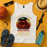 Crawfish Season Bruh Crawfish Seafood Festival Retro Sunset  Tank Top thumb 4