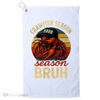 Crawfish Season Bruh Crawfish Seafood Festival Retro Sunset  Golf Towel thumb 0