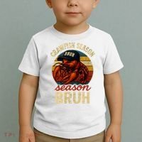 Crawfish Season Bruh Crawfish Seafood Festival Retro Sunset  Toddler T-Shirt thumb 2