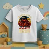 Crawfish Season Bruh Crawfish Seafood Festival Retro Sunset  Toddler T-Shirt thumb 3