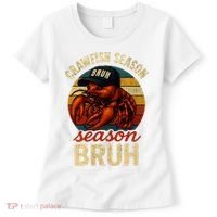 Crawfish Season Bruh Crawfish Seafood Festival Retro Sunset  Women's T-Shirt thumb 0