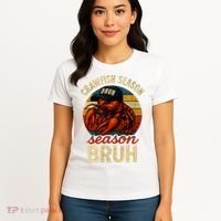 Crawfish Season Bruh Crawfish Seafood Festival Retro Sunset  Women's T-Shirt thumb 4