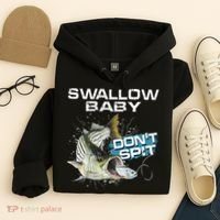 Cute Swallow Baby Dont Spit Striper Bass Fishing Hoodie thumb 4