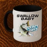 Cute Swallow Baby Dont Spit Striper Bass Fishing Coffee Mug thumb 2