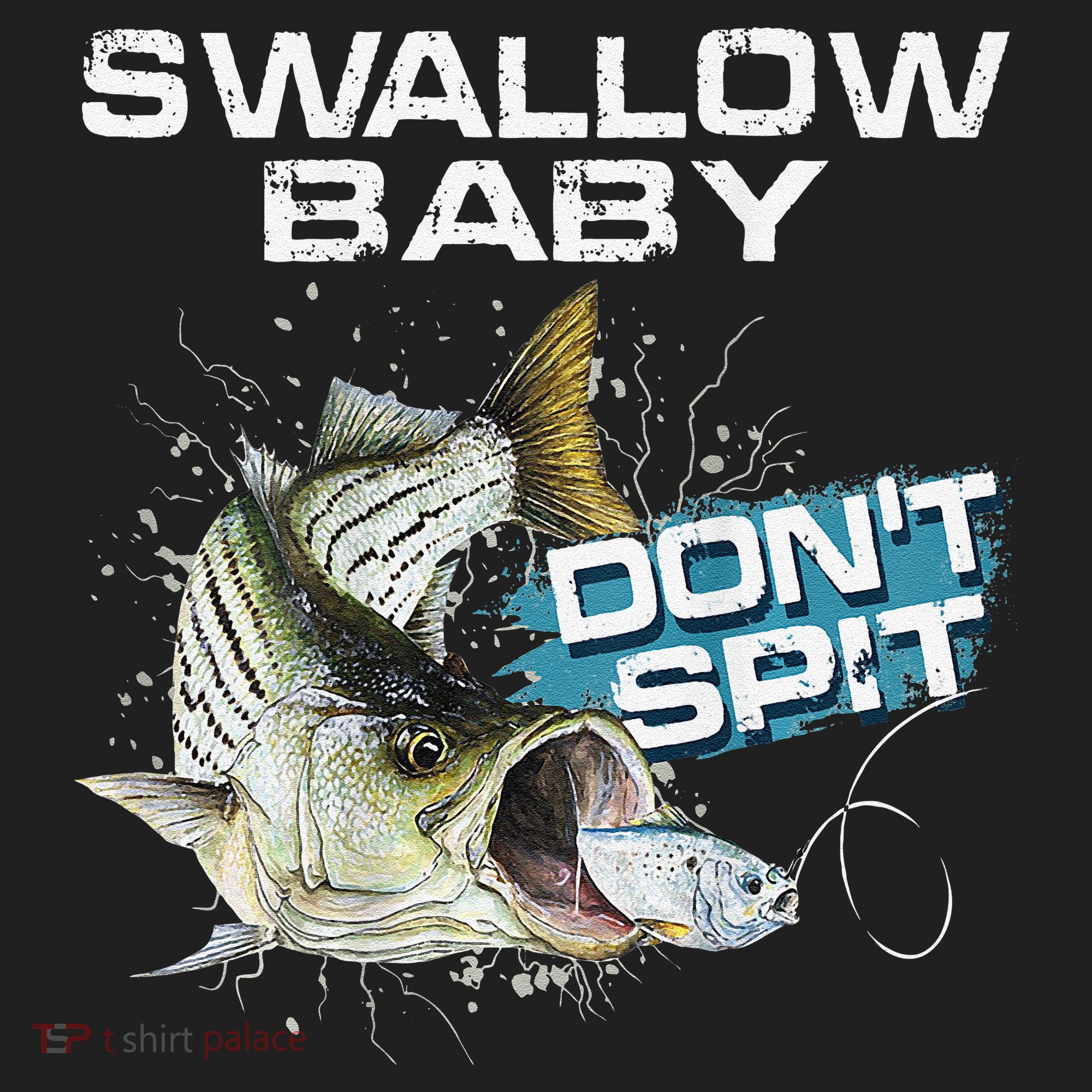 Cute Swallow Baby Dont Spit Striper Bass Fishing Beanie