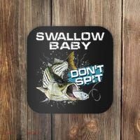 Cute Swallow Baby Dont Spit Striper Bass Fishing Coaster thumb 0