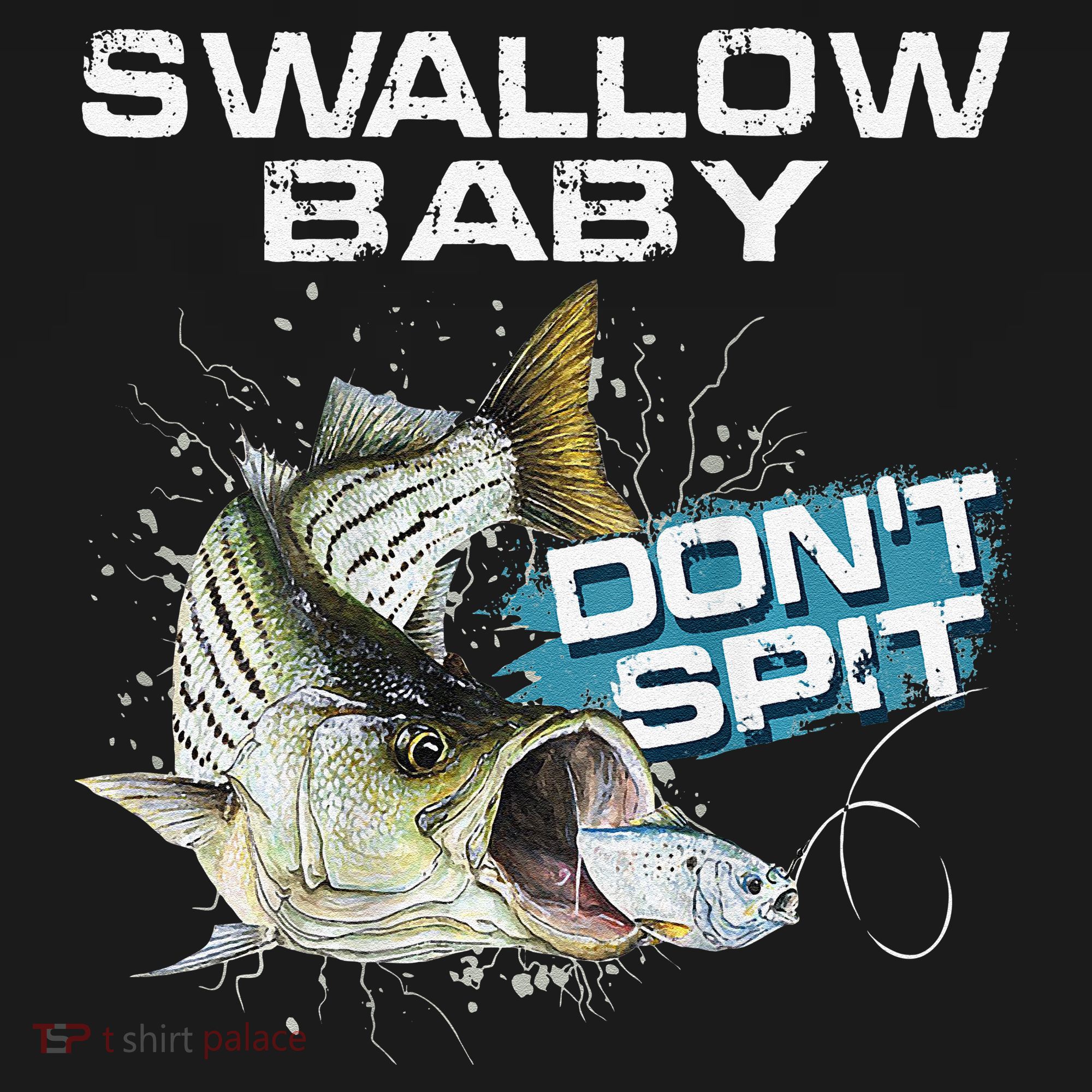 Cute Swallow Baby Dont Spit Striper Bass Fishing Women's Hoodie