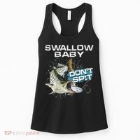 Cute Swallow Baby Dont Spit Striper Bass Fishing Women's Tank Top thumb 0