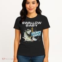 Cute Swallow Baby Dont Spit Striper Bass Fishing Women's T-Shirt thumb 4