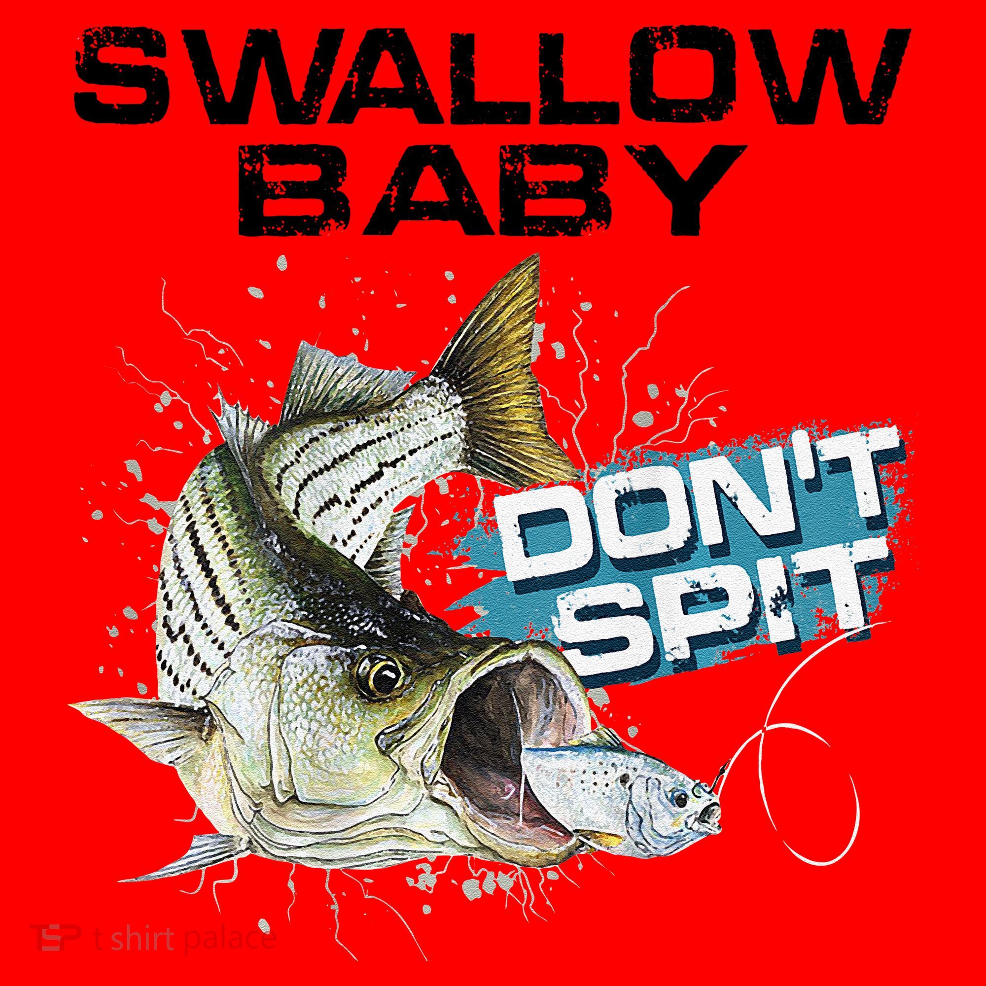 Cute Swallow Baby Dont Spit Striper Bass Fishing Santa Hat