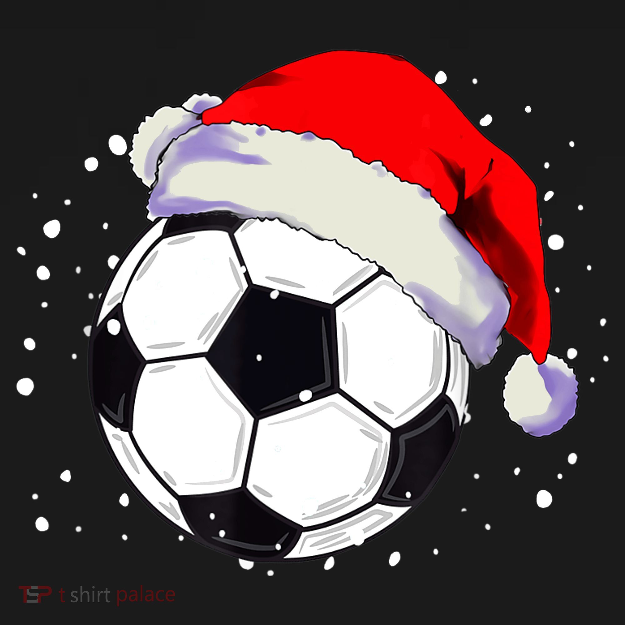 Christmas Soccer Ball Santa Hat Xmas Boys Sport Backpack