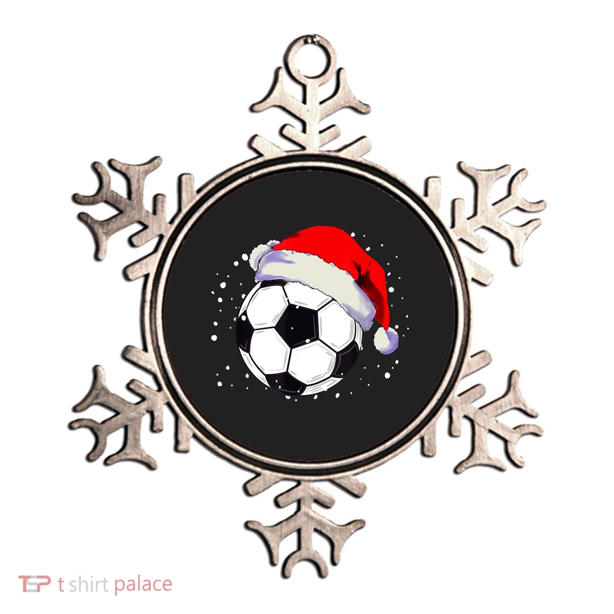 Christmas Soccer Ball Santa Hat Xmas Boys Sport Ornament