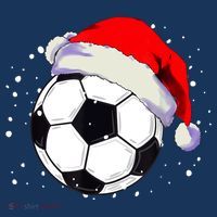 Christmas Soccer Ball Santa Hat Xmas Boys Sport Sweatshirt thumb 3
