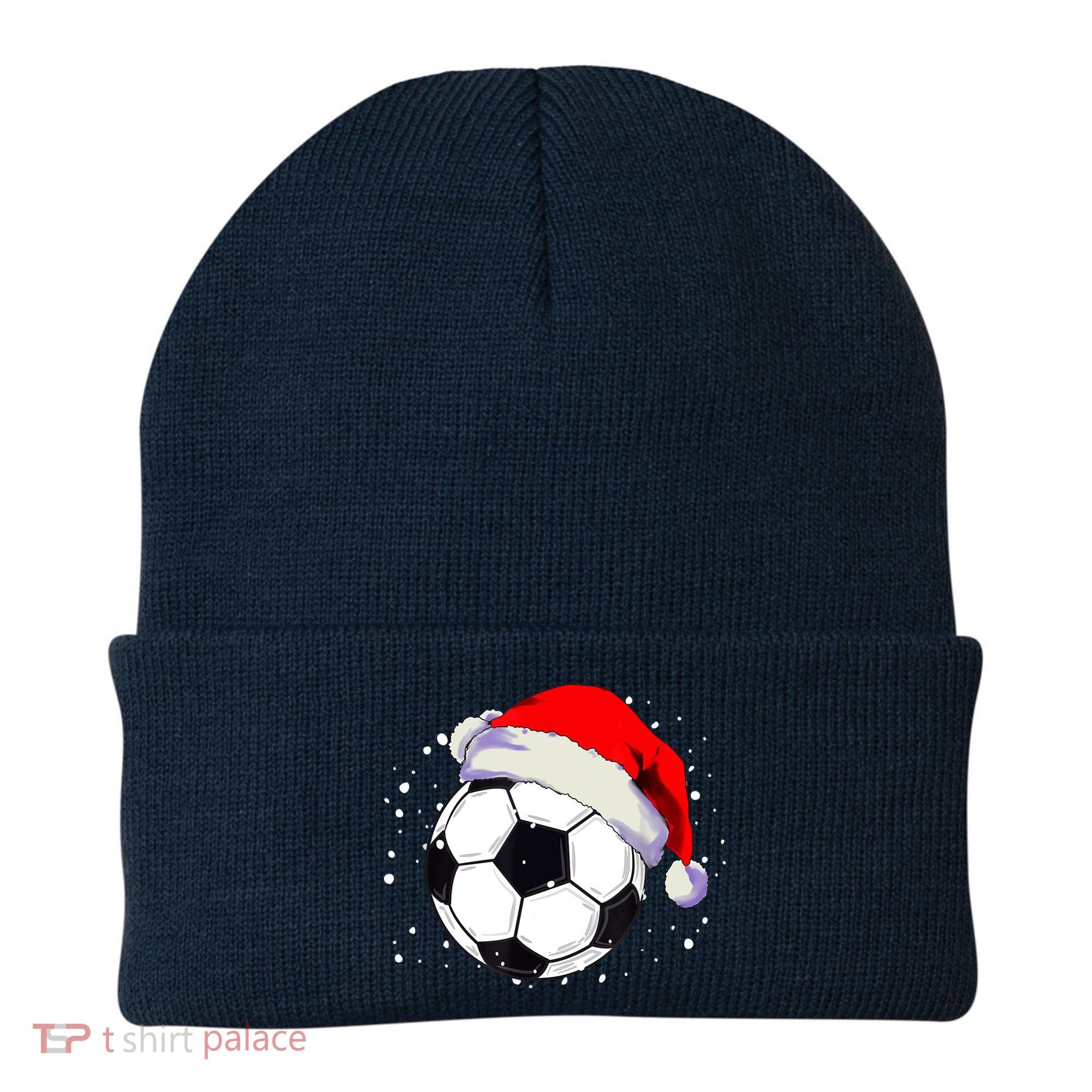 Christmas Soccer Ball Santa Hat Xmas Boys Sport Beanie