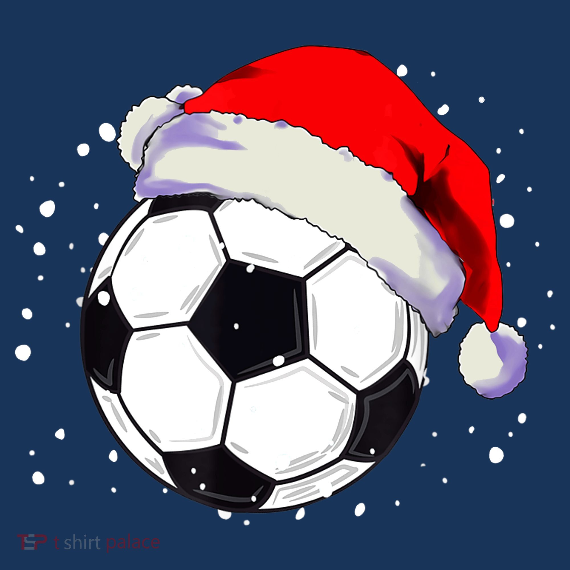 Christmas Soccer Ball Santa Hat Xmas Boys Sport Polo